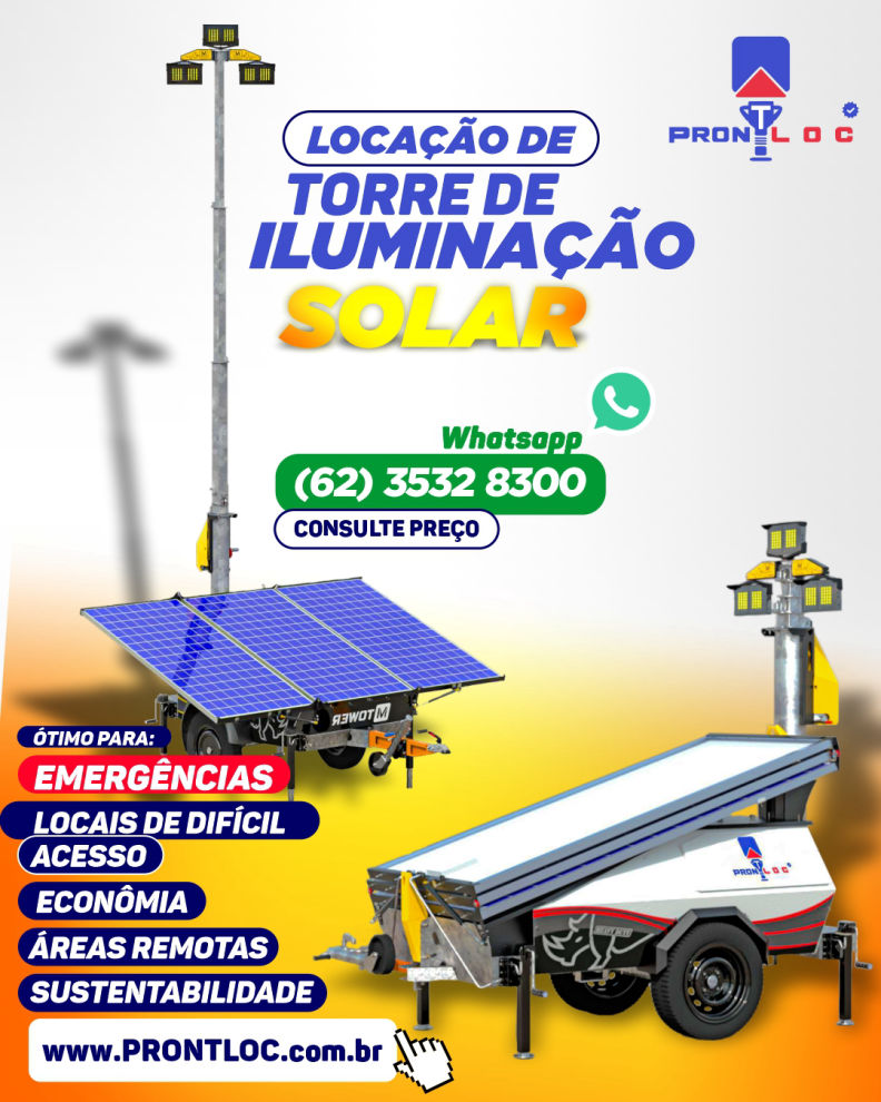 Locação Torre de Iluminação Solar